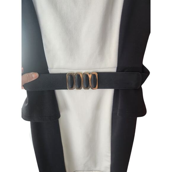 A.Byer Poplin Dress VTG siren corp classy color block size 7 - Picture 2 of 7